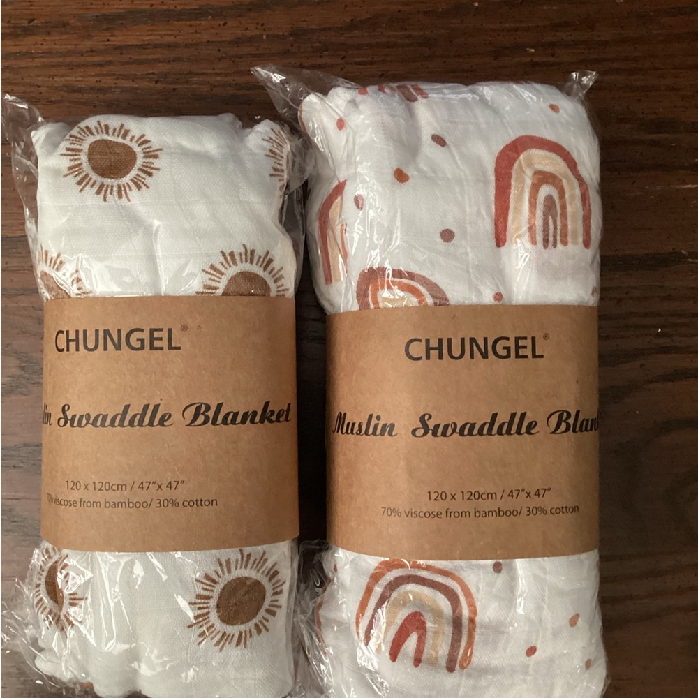 Muslin Swaddle Blanket! Pricey! 
VISCOSE
